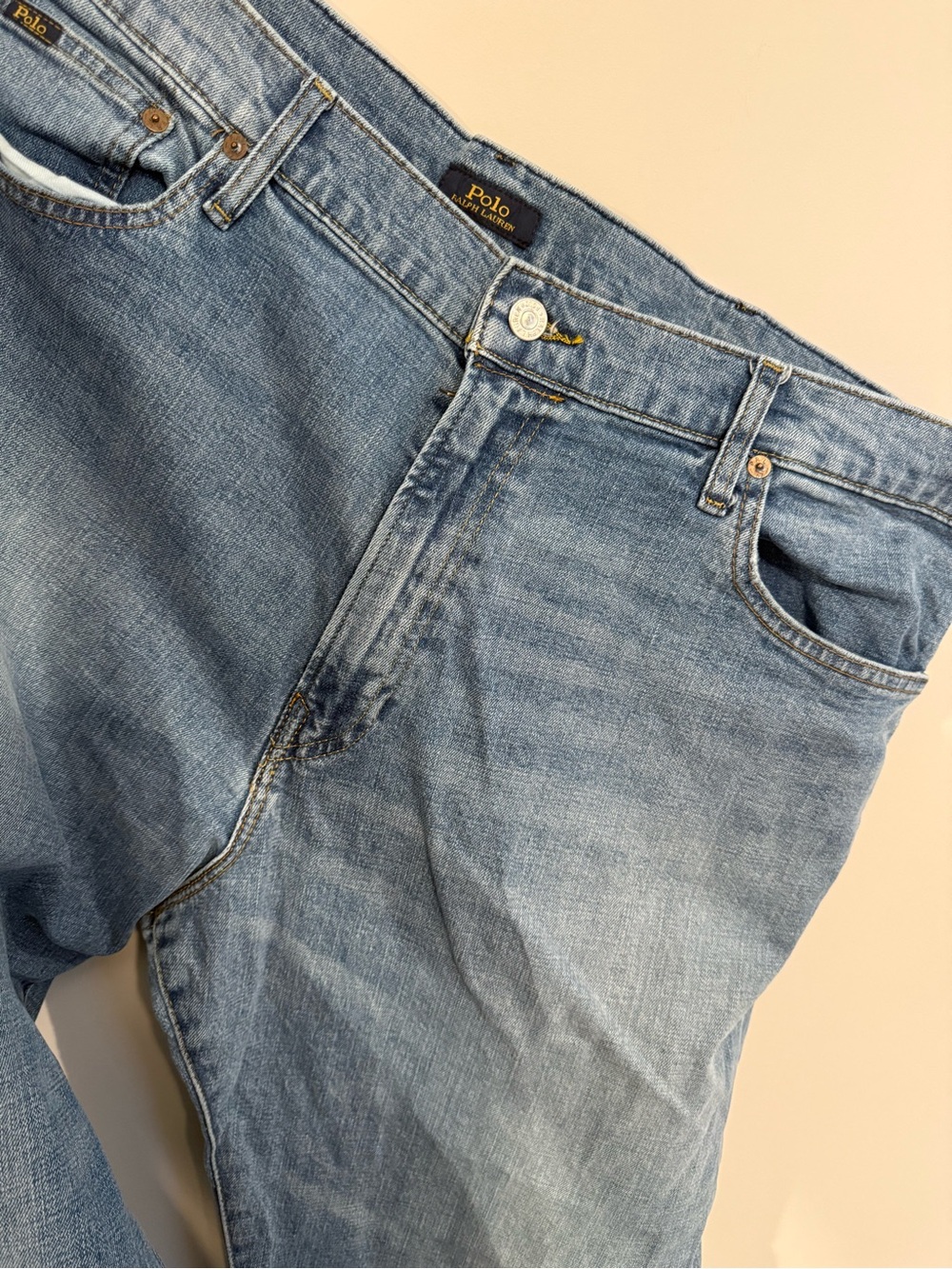 VTG Polo by Ralph Lauren Men’s Light Blue Denim Jeans 42x30